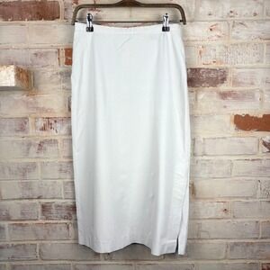Emanuel Ungaro 90s White Pencil Skirt 4/38 Lined Vintage Old Money Quiet Luxury